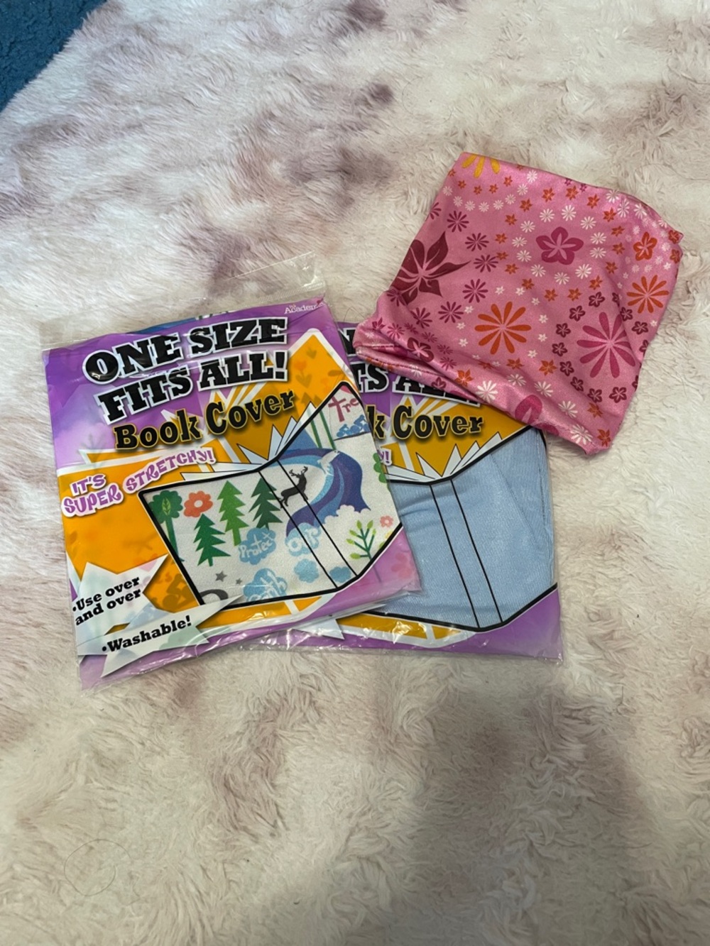One Size Fits All Stretch Book Covers - set of 3
